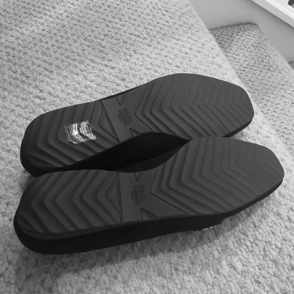 New Karl Lagerfeld Shoes Paris Quincy Black Suede Dress Loafers NWOT